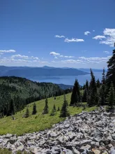 View of Lake Pend Oreille from the slopes of Schweitzer Mountain.
